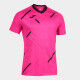 MAILLOT MANCHES COURTES TIGER III JOMA ROSE FLUO/NOIR