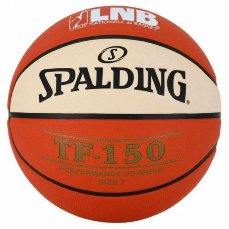 Ballon basket extérieur taille 7 LNB TF 150 en caoutchouc T7 SPALDING DESTOCKAGE