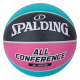 Ballon basket intérieur extérieur taille 6 ALL CONFERENCE en caoutchouc T6 Teal Pink SPALDING DESTOCKAGE