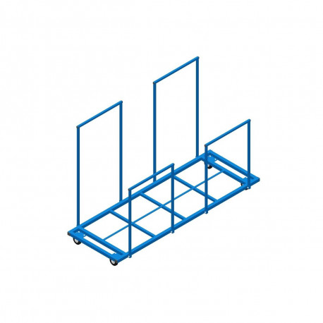 CHARIOT DE TRANSPORT DE TAPIS VERTICAL AVEC RAMBARDE DIMASPORT - 22353