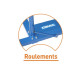 BARRES ASYMETRIQUES DE GYMNASTIQUE ENTRAINEMENT AVEC EMBASE REPLIABLE ET ROULEMENTS DIMASPORT - 24168