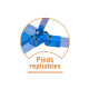 BARRES MIXTES DE GYMNASTIQUE SCOLAIRE AVEC PIEDS REPLIABLES ET ROULEMENTS DIMASPORT - 24176