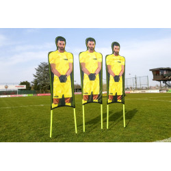 LOT DE 3 MANNEQUINS FLEXIBLES EN POLYESTER IMPRIMÉ JAUNE POWERSHOT 