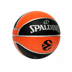 Ballon basket intérieur extérieur taille 7 EUROLEAGUE VARSITY TF 150 en caoutchouc T7 SPALDING