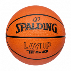 Ballon basket intérieur extérieur taille 6 LAYUP TF 50 en caoutchouc T6 SPALDING