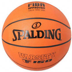 Ballon basket intérieur extérieur taille 7 VARSITY FIBA TF 150 en caoutchouc T7 SPALDING