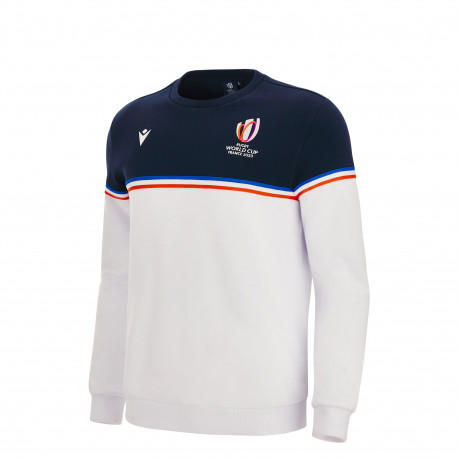 Sweat col rond COUPE DU MONDE DE RUGBY FRANCE 2023 junior blanc MACRON 