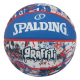 Ballon basket extérieur taille 7 GRAFFITI en caoutchouc T7 Bleu Rouge SPALDING DESTOCKAGE