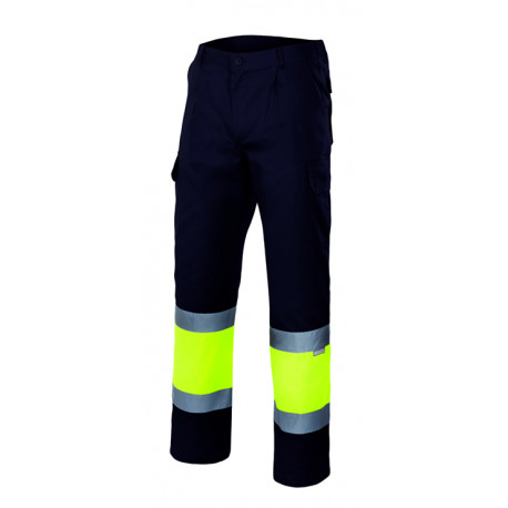 Pantalon bicolore multipoches Haute Visibilité VELILLA 157