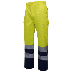 Pantalon bicolore multipoches Haute Visibilité VELILLA 303001