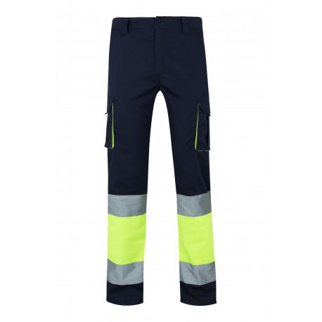 Pantalon stretch bicolore multipoches Haute Visibilité VELILLA 303002S