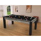 Billard Arizona 7 pieds convertible en table à manger 8 personnes Coloris industriel tapis noir De Faugères A001A021A033A073