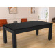 Billard Arizona 7 pieds convertible en table à manger 8 personnes Coloris noir grainé tapis prune De Faugères A006A022A034A073