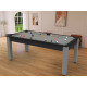 Billard Arizona 7 pieds convertible en table à manger 8 personnes Coloris carbone tapis gris De Faugères A008A020A032A076