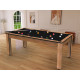 Billard Arizona 7 pieds convertible en table à manger 8 personnes Coloris hêtre boisé tapis noir De Faugères A007A021A033A077