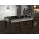 Billard Texas 6 pieds convertible en table à manger 6 personnes Coloris industriel tapis noir De Faugères A009A027A039A073