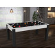 Billard Texas 6 pieds convertible en table à manger 6 personnes Coloris blanc boisé tapis noir De Faugères A010A027A039A073