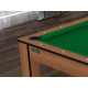 Billard Texas 6 pieds convertible en table à manger 6 personnes Coloris hêtre boisé tapis vert De Faugères A015A023A035A077