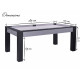 Billard MANHATTAN convertible en table à manger 6 personnes Coloris gris et noir tapis gris De Faugères DF0248