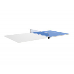 Plateau dinatoire réversible Ping Pong avec accessoires compatible tables de jeu 7 pieds Coloris blanc laqué De Faugères C051