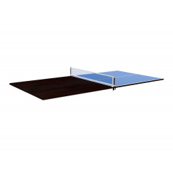 Plateau dinatoire réversible Ping Pong avec accessoires compatible tables de jeu 7 pieds Coloris wengé boisé De Faugères C052