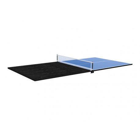 Plateau dinatoire réversible Ping Pong avec accessoires compatible tables de jeu 7 pieds Coloris noir boisé De Faugères C053