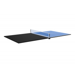 Plateau dinatoire réversible Ping Pong avec accessoires compatible tables de jeu 7 pieds Coloris noir grainé De Faugères C054