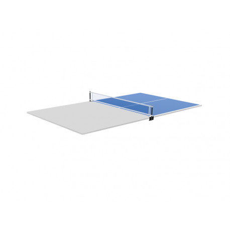 Plateau dinatoire réversible Ping Pong avec accessoires compatible tables de jeu 6 pieds Coloris blanc laqué De Faugères C067