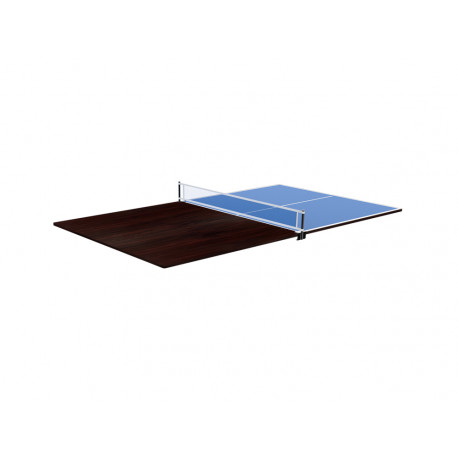 Plateau dinatoire réversible Ping Pong avec accessoires compatible tables de jeu 6 pieds Coloris wengé boisé De Faugères C068