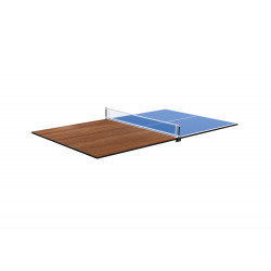 Plateau dinatoire réversible Ping Pong avec accessoires compatible tables de jeu 6 pieds Coloris hêtre boisé De Faugères C071