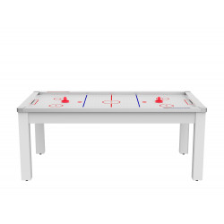 Air Hockey Toronto 7 pieds convertible en table à manger 8 personnes Coloris blanc laqué De Faugères