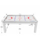 Air Hockey Toronto 7 pieds convertible en table à manger 8 personnes Coloris blanc laqué De Faugères