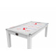 Air Hockey Toronto 7 pieds convertible en table à manger 8 personnes Coloris blanc laqué De Faugères