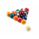 Lot de 16 billes de billard Ø 50.8 mm en résine pour jeu américain De Faugères B091