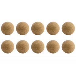 Lot de 10 balles de babyfoot Ø 35 mm en liège De Faugères B100