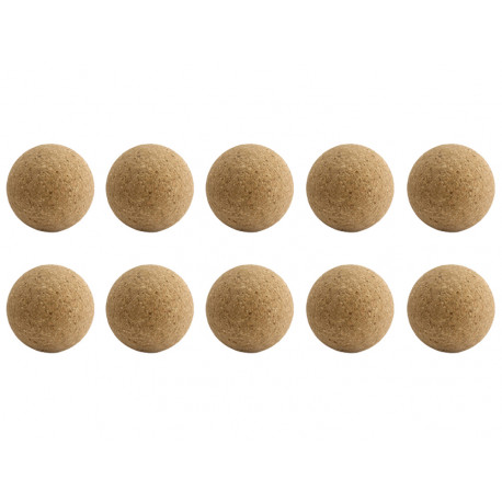 Lot de 10 balles de babyfoot Ø 35 mm en liège De Faugères B100