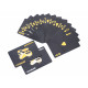 Lot de 3 paquets de 54 cartes brillantes PET waterproof Coloris Noir DF SPORTS B198