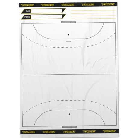 Lot de 20 feuilles tactiques Handball terrain complet POWERSHOT HA006