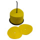 Lot de 24 petits disques de marquage plats 10 CM Jaune POWERSHOT TA140Y