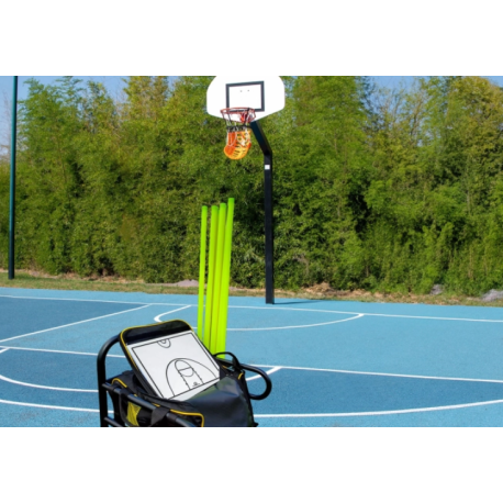 Chariot d'équipement Basket-ball POWERCART Noir et Jaune POWERSHOT