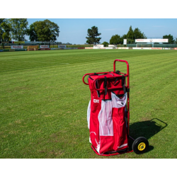 Chariot d'équipement Football POWERCART Blanc et Rouge POWERSHOT 